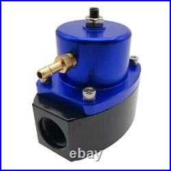 12-880 Adjustable Fuel Pressure Regulator 6an an8 Fitting 1/8 Gauge Port Blue