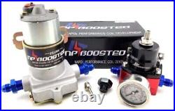 140GPH Low Pressure Carburetor 4-14 PSI Electric Fuel Pump & Regulator + Gauge