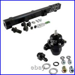 AEM Aluminum Fuel Rail + Adj Fuel Pressure Regulator for 94-01 Acura Integra B18