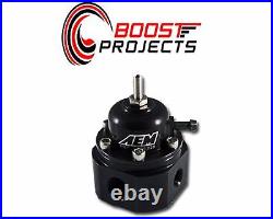 AEM Universal Black Anodized Adjustable Fuel Pressure Regulator 25-302BK