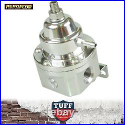 Aeroflow Polished Billet 1200hp EFI Fuel Pressure Regulator 30-120psi E85 Meth