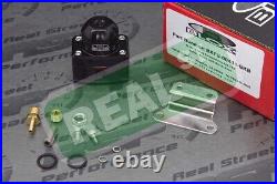 Blox Universal Adjustable Fuel Pressure Regulator 3 Port Black BXFU-00411-BKB
