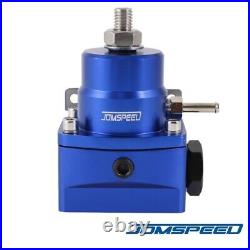 Blue AN8 AN6 Fuel Inject Pressure Regulator Kit With 0-160psi Oil Gauge 8AN EFI