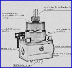 Fuel Pressure Regulator Gauge Rail For Honda/Acura K20 K24 K-Swap Civic K Series