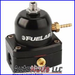 Fuelab Fuel Pressure Regulator in-line adj FPR -6 in out Fuel Lab Black 52501