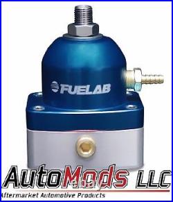 Fuelab MINI Fuel Pressure Regulator adjustable FPR -6 in out Fuel Lab Blue 53501
