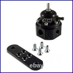 GENUINE AEM Universal Adjustable Fuel Pressure Regulator Black #25-302BK