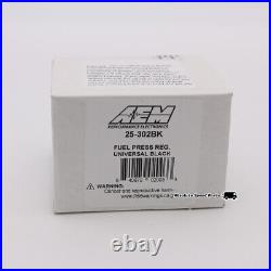 Genuine AEM Universal Adjustable EFI Fuel Pressure Regulator 6AN 25-302BK
