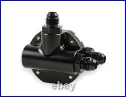 HL12-893 Holley Fuel Pressure Regulator, Billet Aluminium, Black Anodised, Inlin