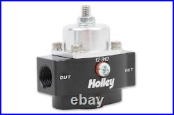 Holley 12-840 HP Billet Fuel Pressure Regulator, Carbureted, 3/8 in. NPT, 4.5-9