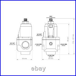 Nuke Performance EFI Fuel Pressure Regulator FPR100x AN10 2000hp+ Turbo E85 drag