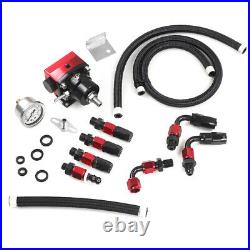 Racing Adjustable Fuel Pressure Regulator Kit Oil 0-100psi Gauge AN6 Fittings CA