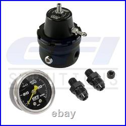 Turbosmart FPR Kompact Fuel Pressure Regulator Kit (Black) With AN6 Fittings