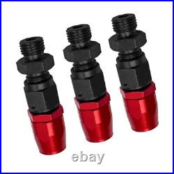 Universal Adjustable Fuel Pressure Regulator Kit AN 6 Fitting End Blue + Red