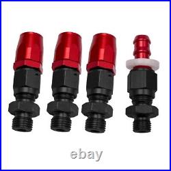 Universal Adjustable Fuel Pressure Regulator Kit AN 6 Fitting End Blue + Red