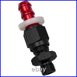 Universal Adjustable Fuel Pressure Regulator Kit AN 6 Fitting End Blue + Red