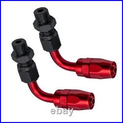 Universal Adjustable Fuel Pressure Regulator Kit AN 6 Fitting End Blue + Red