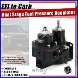 Universal EFI to Carb Dual Stage Fuel Pressure Regulator Kit 3/8 NPT 5-9 PSI
